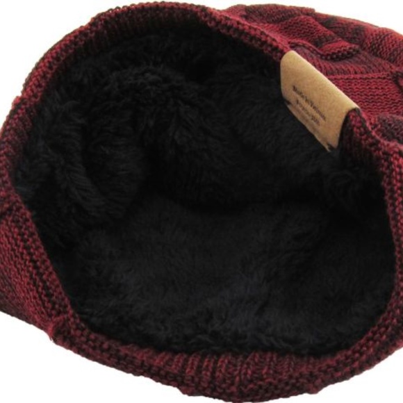 Thick Slouch Beanie Sherpa Fleece Lined - Picture 3 of 10